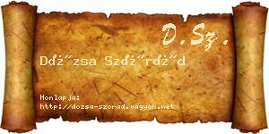 Dózsa Szórád névjegykártya